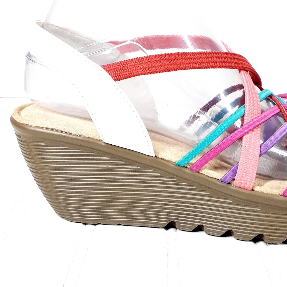 NEW Skechers Womens Parallel - Crossed Wires -Wedge Sandals - Picture 10 of 15
